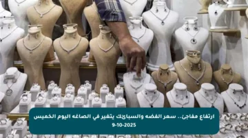 ارتفاع مفاجئ.. سعر الفضة والسبائك يتغير في الصاغة اليوم الخميس 9-10-2025